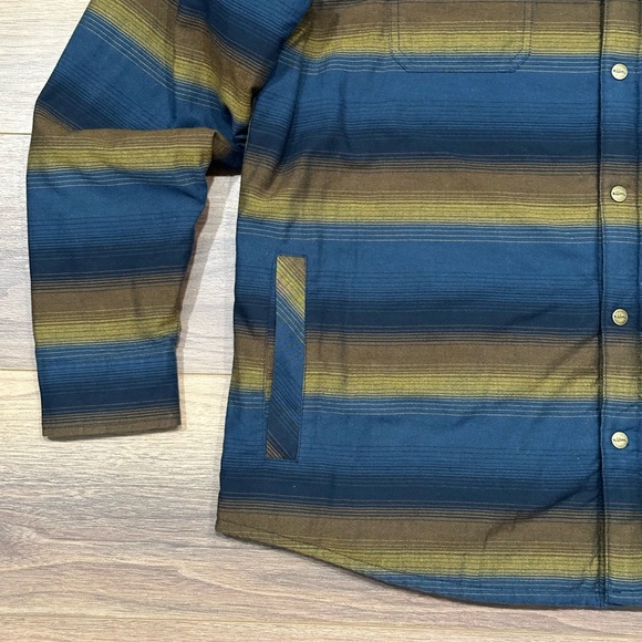 Kuhl Joyridr Sherpa Fleece Lined Flannel Shacket in Midnight Gold Size XXL - Picture 4 of 15